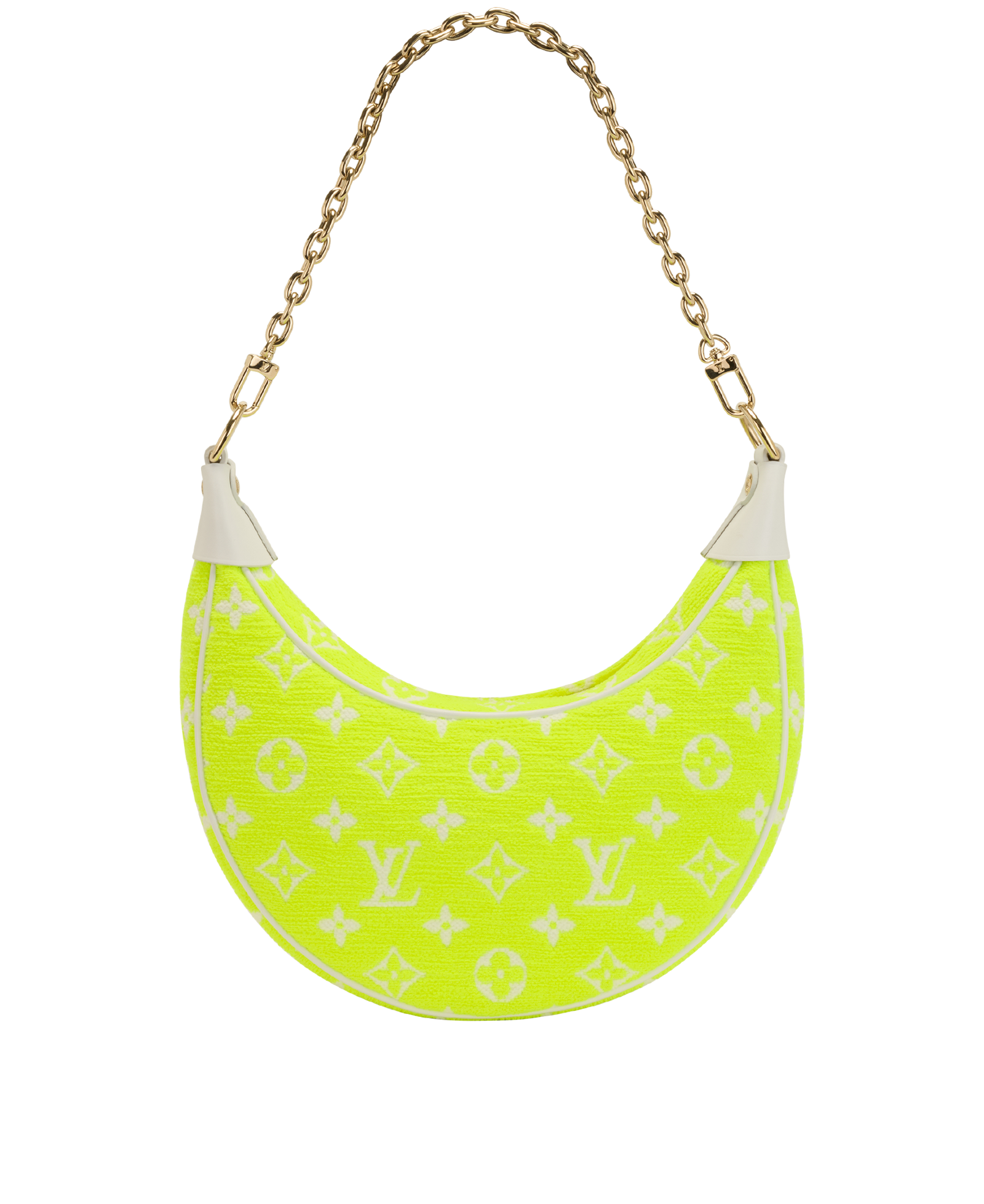 LV Match Loop Bag, &pound;1,050, Handbags, White/Yellow, Fabric/Leather, Back view